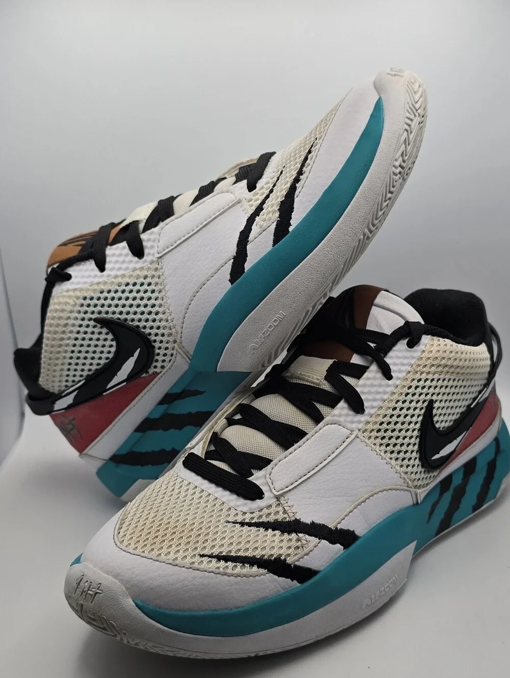 Nike Multicolor Athletic Shoe - White, Teal, Black, Red, Brown